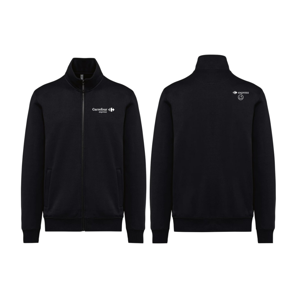 Sweat zip Noir - hommes NOUVEAU
