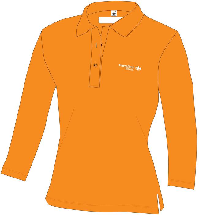 Polo ladies  Express Orange - long sleeves