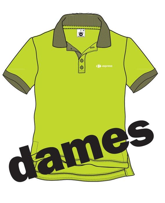 Polo dames - korte mouwen - BI-COLOR