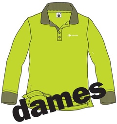 [EXPRBI931FLM.GR] Polo dames - manches longues - BI-COLOR