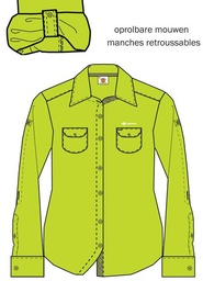 [EXPRBI915..GR/BE] Blouse ladies - BI-COLOR