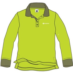[EXPRBI931MLM.GR] Polo men - long sleeves - BI-COLOR